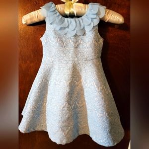 Toddler Girls 3T Genuine Kids Oshkosh Dress Beautiful Blue Color with Metallic